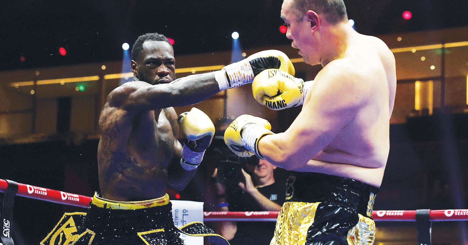 Zhilei Zhang Didn’t Hesitate When Asked If Deontay Wilder Still Has KO Power As Comeback Nears