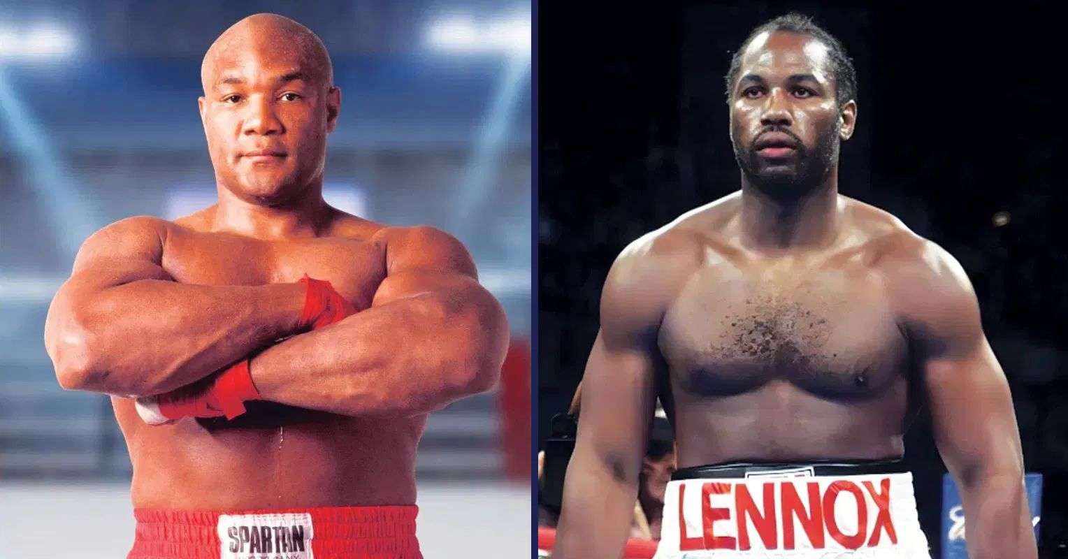 George Foreman and Lennox Lewis