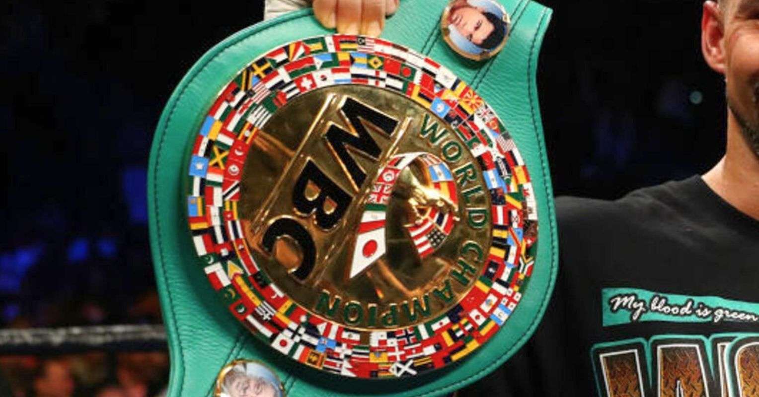 WBC Champion holds belt