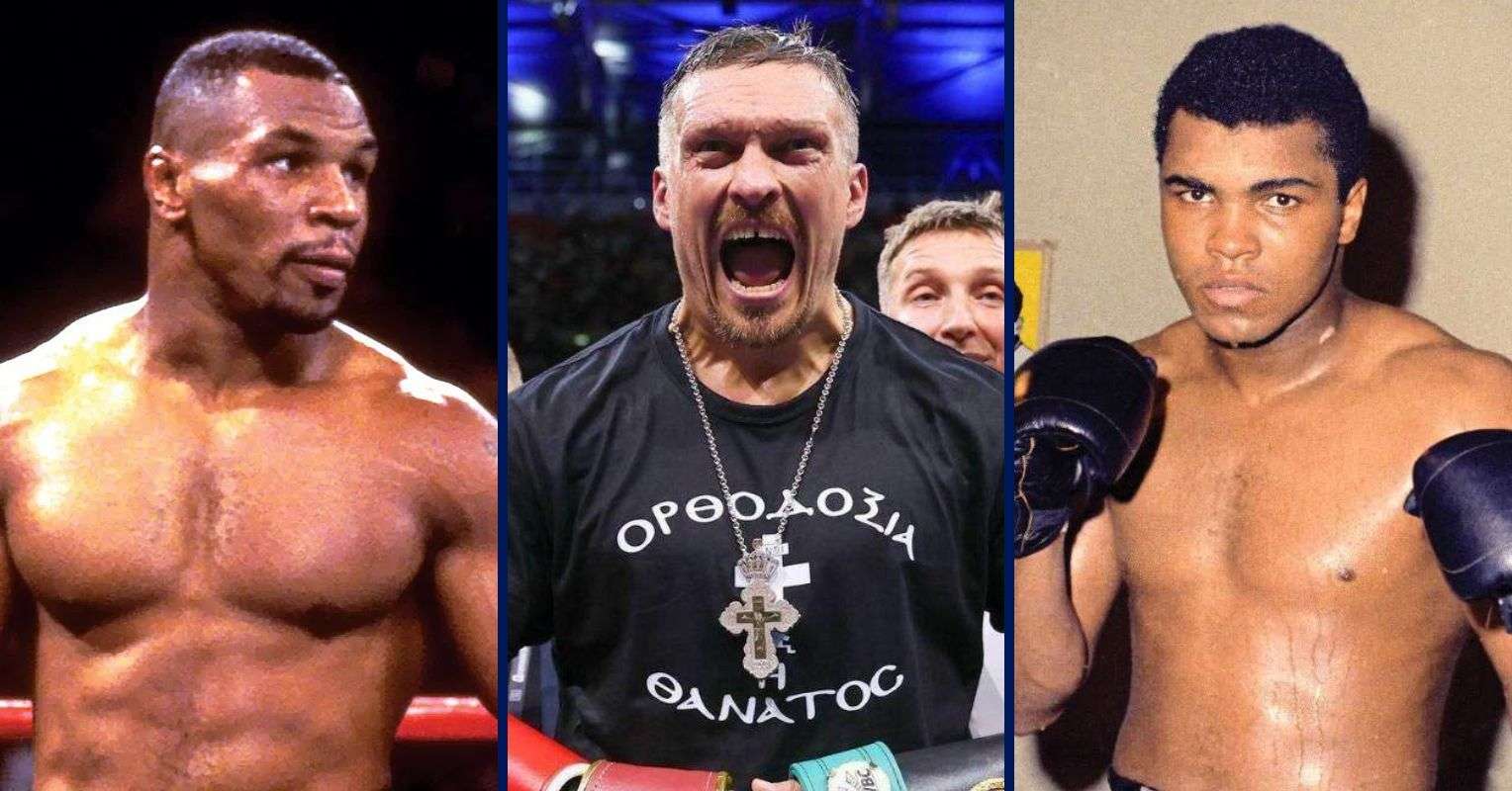 Mike Tyson, Oleksandr Usyk and Muhammad Ali