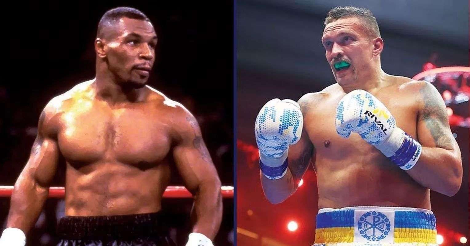 Mike Tyson and Oleksandr Usyk