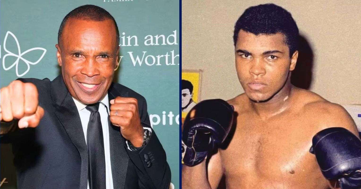 Sugar Ray Leonard and Muhammad Ali