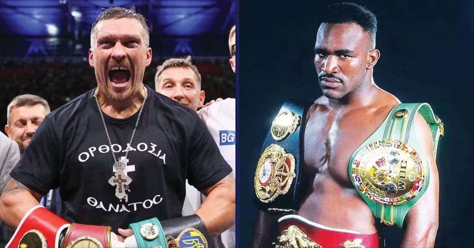 Oleksandr Usyk and Evander Holyfield